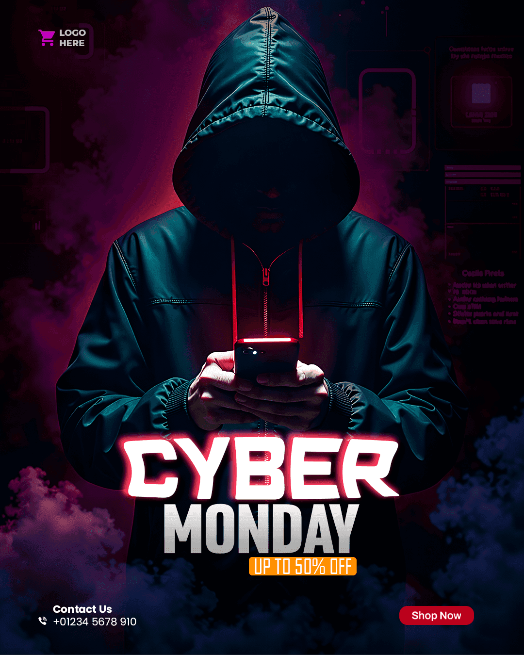 Cyber Monday - Social Media advertisement product graphics template - #29